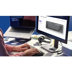 Logitech MX Mechanical Keyboard - Wireless Connectivity - French - AZERTY Layout - Graphite Grey - Tactile Optical Keyswit
