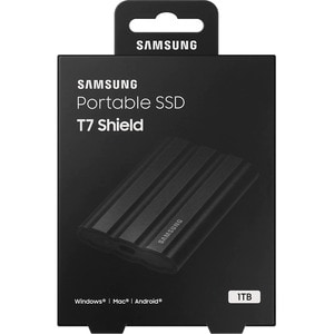Samsung T7 MU-PE1T0S/WW 1 TB Portable Rugged Solid State Drive - External - Black - Desktop PC, MAC Device Supported - USB