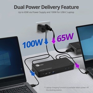 SIIG Dual Host USB-C KVM MST Docking Station - USB C Docking Station, Allows you to connect two laptops of Windows, Mac or