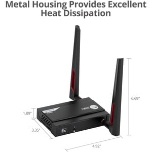 SIIG Full HD Wireless HDMI Extender - Receiver - Receives 1080p HDMI A/V signals wirelessly without complicated cable or w
