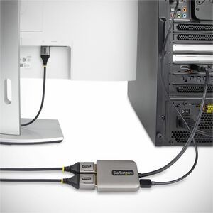 StarTech.com Dual-Monitor DisplayPort 1.4 Splitter, DisplayPort to 2x DP Multi-Monitor Adapter, Dual 5K 60Hz Computer MST 