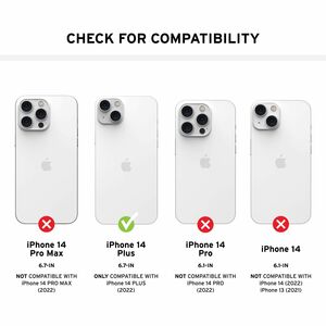 Urban Armor Gear Civilian Rugged Case for Apple iPhone 14 Plus Smartphone - Black - Drop Resistant, Shock Absorbing, Shock