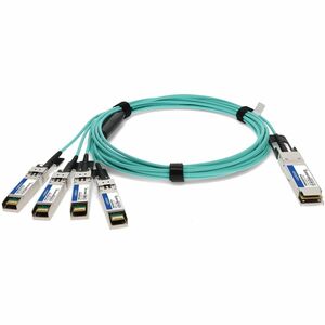 AddOn 4 m Fibre Optic Network Cable - 1 - TAA Compliant - Cable for Network Device - First End: 1 x QSFP+ Network - Male -