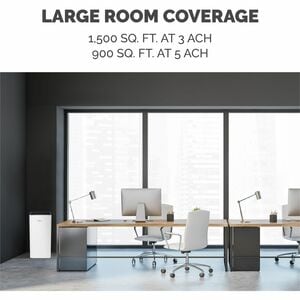 Fellowes AeraMax SV Air Purifier - True HEPA - 1500 Sq. ft. - White