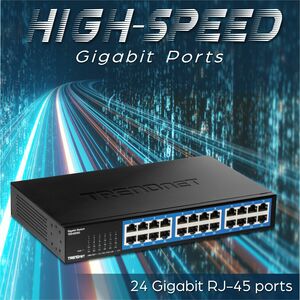 Commutateur Ethernet TRENDnet TEG-S25D 24 Ports - Gigabit Ethernet - 1000Base-T - Conforme aux normes TAA - 2 Couche suppo