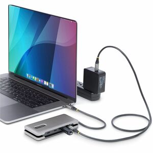 StarTech.com Hub USB C 4 Ports - 4x Ports USB-C, USB 3.1 10Gbps - Hub USB Portable avec PD Pass-Through 100W avec Câble de