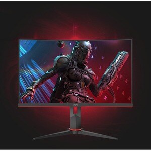 AOC 24G2ZU 24" Class Full HD Gaming LCD Monitor - 16:9 - Black Red - 60.5 cm (23.8") Viewable - Twisted nematic (TN) - WLE