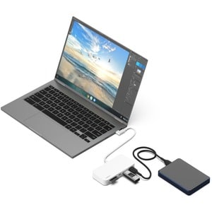 Belkin CONNECT USB-Typ C Docking Station für Notebook/Desktop-PC - Speicherkartenleser - SD, microSD - Weiß - 2 x USB Type
