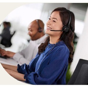 Jabra Engage 40 Wired On-ear Stereo Headset - Black - Binaural - Ear-cup - 50 Hz to 20 kHz - USB Type C
