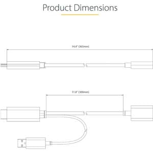StarTech.com Cable 30cm Adaptador HDMI a DisplayPort - Activo - 4K 60Hz - Convertidor HDMI 2.0 a DP 1.2 - HDR - Alimentado