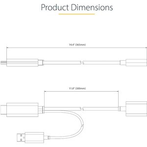 StarTech.com 128-HDMI-DISPLAYPORT. Kabellänge: 0,3 m, Anschluss 1: HDMI Typ A (Standard), Anschluss 2: DisplayPort. Gewich