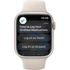 Apple Watch Series 8 GPS 41mm Starlight Aluminium Case with Starlight Sport Band - Regular
