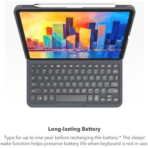 ZAGG Pro Keys Keyboard/Cover Case for 10.9" Apple iPad (10th Generation) Tablet - Black, Gray - Drop Resistant, Impact Res