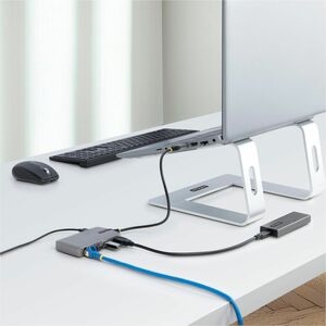 StarTech.com Hub USB con Ethernet a 3 porte, 3x USB-A 1x RJ45 GbE, 5Gbps, alimentazione via bus o esterna, cavo 30 cm, hub