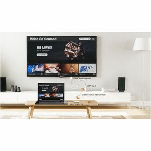 j5create ScreenCast JVAW62-N Video Extender Transmitter/Receiver - Wireless - 15 m Range - 2 x USB - 1080p - 1920 x 1080 V