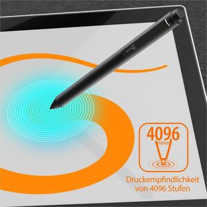 j5create Stylus - Replaceable Stylus Tip - Aluminium - Black - Notebook Device Supported