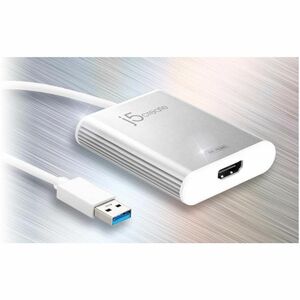 j5create JUA354-N A/V Adapter - 1 - 1 x USB 3.0 Type A - Male - 1 x HDMI 2.1 Digital Audio/Video - Female - 3840 x 2160 Su