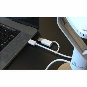 j5create JVCU360-N Webcam - 2 Megapixel - 30 fps - Black, White - USB Type A/USB Type C - 1 Pack(s) - Full HD - 1920 x 108