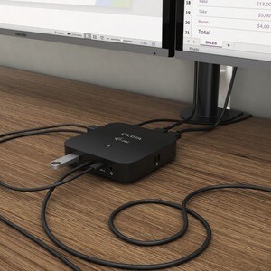 Dicota USB-Typ C Docking Station für Tablet, Notebook, Monitor - 100 W - Schwarz - Tragbar - 2 Unterstützte Displays - 5K,