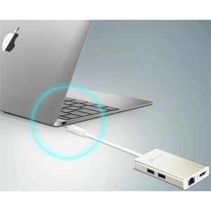 j5create JCA374-N USB Type C Docking Station for Tablet PC, Notebook - Charging Capability - Champagne Metallic - Portable
