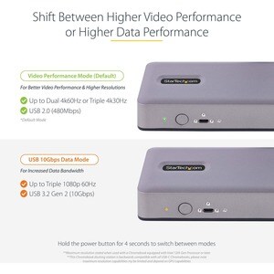 StarTech.com USB-C Docking Station, HDMI/DP/DP Alt Mode USB-C Dock, Triple/Dual 4K, 7x USB Hub, 60W PD, GbE, WWCB certifie