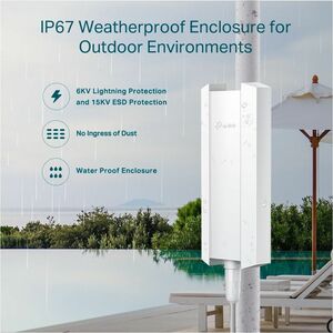 TP-Link EAP650-Outdoor Dualband IEEE 802.11 a/b/g/n/ac/ax 3 Gbit/s Drahtloser Access Point - Innen/Außen - 2,40 GHz, 5 GHz
