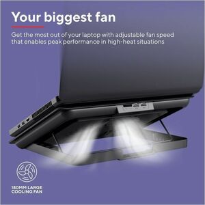 Trust Exto Kühlständer - Biszu 40,6 cm (16 Zoll) Bildschirmgröße Notebook Unterstützung - Grau - 1 Lüfter - 650 U/min - 24