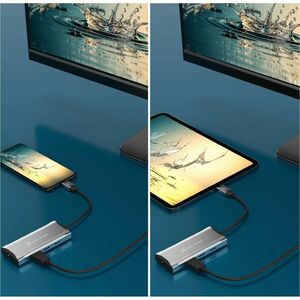 j5create Estação de ancoragem para Notebook - 100 W Fonte de alimentação - Cinzento - 4K - 3840 x 2160 - 2 x Portas USB ti