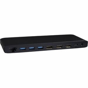 V7 DOCKUCPT3D USB Tipo C Estação de ancoragem - Leitor de cartão de memória - SD, microSD - 130 W - Preto - 3 Displays sup