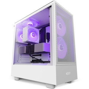 NZXT H5 Flow Computer Case - ATX Motherboard Supported - Mid-tower - Galvanized Cold Rolled Steel (SGCC), Tempered Glass -