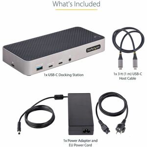StarTech.com Docking station USB-C per Tre Monitor - Dock USB C Triplo HDMI/DP 4K - Hub USB a 5 Porte - GbE - PD 100W - Do