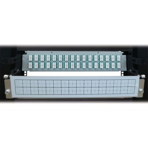Tripp Lite by Eaton N48M-32M8L4-03Network Patch Panel - Aqua - 128 x Duplex - 2U High - 19" Wide - Rack-mountable