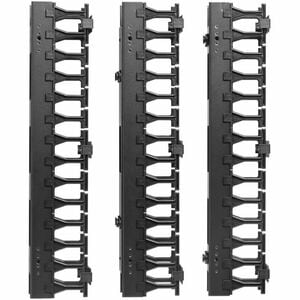 Tripp Lite series SmartRack SRCABLEVRT3 Cable Organizer - Black - Cable Manager - Steel