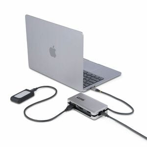 StarTech.com USB 3.2 (Gen 2) Type C Docking Station for Tablet, Notebook, Monitor - Space Gray - Portable - 1 Displays Sup