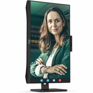 AOC Q27P3QW 27" Class Webcam WQHD LED Monitor - 16:9 - Textured Black - 68.6 cm (27") Viewable - In-plane Switching (IPS) 