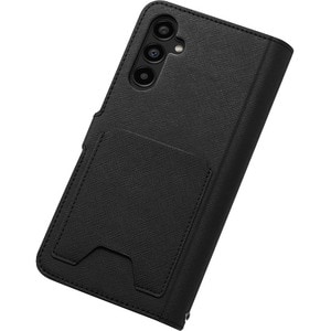 Spigen Carrying Case (Book Fold/Wallet) Samsung Galaxy A54 Smartphone - Black - Scratch Resistant - Hard Plastic, Leathere