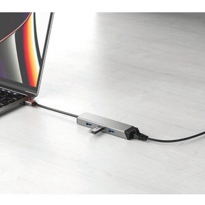 Alogic USB/Ethernet Combo Hub - USB 3.2 Gen 1 (3.1 Gen 1) Type-C - Portable - Space Gray - 3 Total USB Port(s)1 Network (R