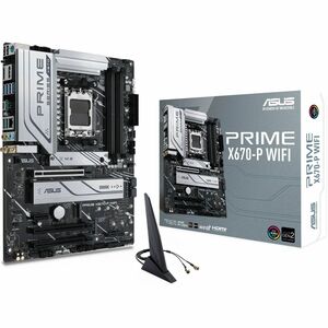 Asus Prime PRIME X670-P WIFI Desktop Motherboard - AMD X670 Chipset - Socket AM5 - ATX - Ryzen 7, Ryzen 8, Ryzen 9 Process