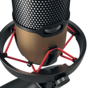 MicrophoneCHERRY UM 9.0 PRO RGB - Filaire - Noir, Cuivre - 2,50 m - Stéréo - 20 Hz à 20 kHz - Cardioïde, Bi Directionnel, 