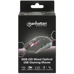 Mouse Optico Gaming 7 Botones, 7200 DPI, L - Cable - 7200 dpi - Rueda de desplazamiento - Diestro