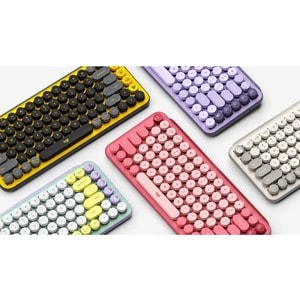 Logitech POP Keys Wireless Mechanical Keyboard with Customizable Emoji Keys - Wireless Connectivity - Bluetooth - 5.1 - 10