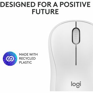 Logitech M240 Silent Bluetooth Mouse, Wireless, Compact, Portable, Smooth Tracking, Off-white - Travel Mouse - Wireless - 