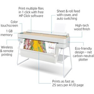 HP DesignJet Studio Inkjet Large Format Printer - 914.40 mm (36") Print Width - Colour - 4 Color(s) - 25 Second Color Spee