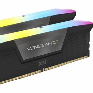 Corsair Vengeance RGB 64GB (2x32GB) DDR5 DRAM 6400MT/s C32 Memory Kit - Black - For Desktop PC, Motherboard - 64 GB (2 x 3
