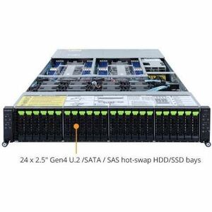 Gigabyte H262-NO0 Barebone System - 2U Rack-mountable - Socket LGA-4189 - 2 x Processor Support - Intel C621A Chip - 256 G