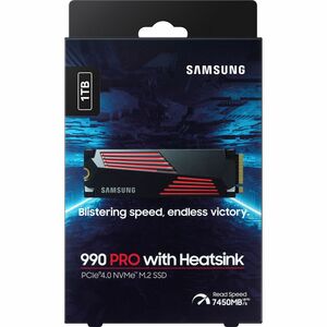 Samsung 990 PRO 1 TB Solid State Drive - M.2 2280 Internal - PCI Express NVMe (PCI Express NVMe 4.0 x4) - Gaming Console,