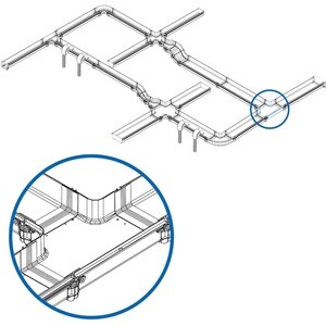 Tripp Lite by Eaton SmartRack SRFC10JUNT Kabelführung - Gelb - Horizontale T-Verbindung - PVC