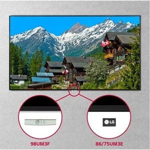 LG 98UM3F-B 2.49 m (98") LCD Digital Signage Display - 8 GB - 3840 x 2160 - LED - 350 cd/m² - 2160p - USB - HDMI - DVI - S