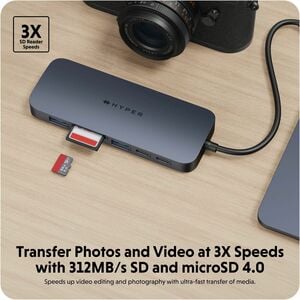 HyperDrive HyperDrive Next HD4005GL 10 Port(s) USB 3.2 (Gen 2) Type C Docking Station for Monitor, MacBook, Desktop PC, No