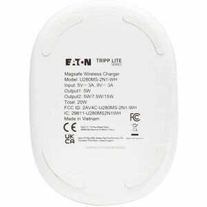 Tripp Lite series U280MS-2N1-WH Induction Charger - For iPhone, AirPod, Earbud, iPad, iPod, Headphone, Notebook, Tablet PC